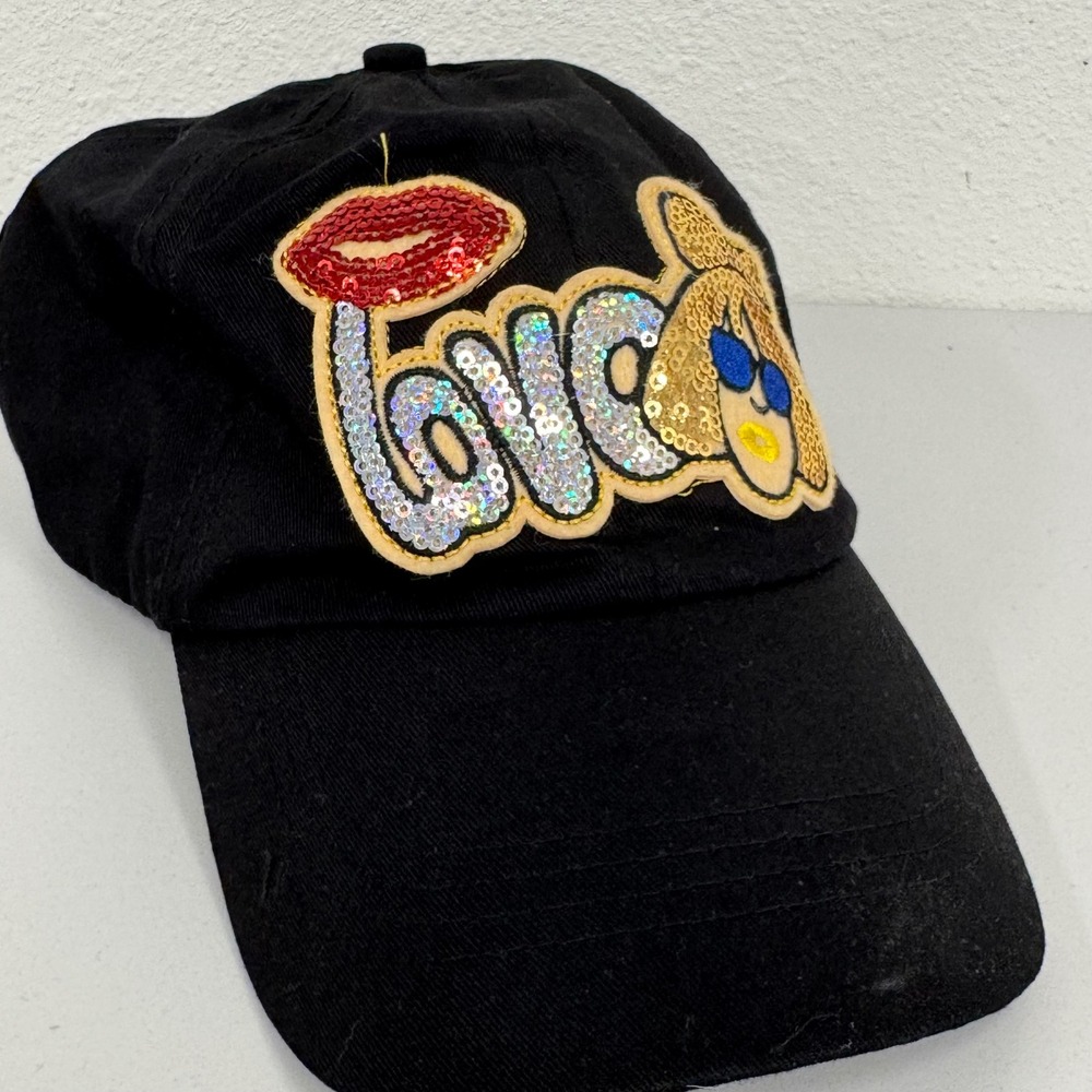 Nicole Marciano‎ Sequin Baseball Cap Love Lips Adjustable Hat